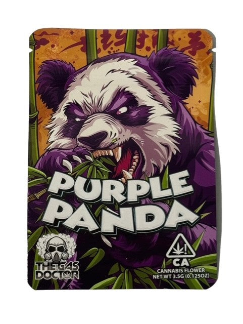 PURPLE PANDA 3.5G MYLAR BAG